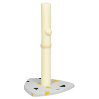 PawHut Kratzbaum, mit Spielball, kompakte Größe, robustes Juteseil, hellgrau+beige, 35 x 35 x 62 cm(m-1)