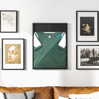 Cadru HOMCOM T-frame pentru tricou in aluminiu si acrilic cu protectie UV, 60 x 80 cm(m-3)