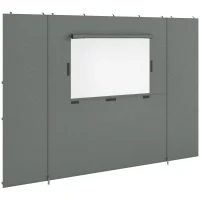 Outsunny Pavillon Seitenwand Seitenwand Partyzelt, wetterbeständig,  300 cm x 200 cm, Dunkelgrau(m-10)