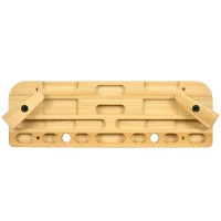 SPORTNOW Trainingsboard für Klettern und Bouldern, bis 100 kg, Buchenholz, 57 x 18 x 5cm(m-10)