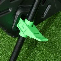 Outsunny Compostor de grădină bac pentru compost resturi rotativ 360° dublă cameră 130 L oțel PP 67 x 60 x 77 cm negru(m-4)