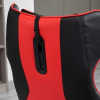 Vinsetto Sedia da Gaming, Sedia Ergonomica per Computer con Funzione Basculante, Sedia Girevole, Regolabile in Altezza, Acciaio, 67 x 75 x 106-112cm, Nero e Rosso(m-8)