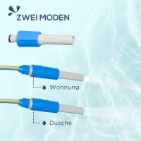 Outsunny Schlauchtrommel 10,2 m Schlauchaufroller Automatik schwenkbar Druckluft Garten Druckluftschlauch Kunststoff Grau(m-7)