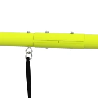 Outsunny 4 în 1 balansoar portic pentru copii cu 2 șezlonguri de balansoar, scară cățărătoare și plasă de escaladă verde(m-3)