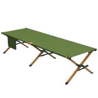 Outsunny Feldbett faltbar Campingbett mit Tragetasche 196 x 64 x 45 cm Gästebett bis 120 kg für Outdoor, Camping Reisen(m-10)