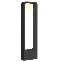 Outsunny Lampes d'extérieur, bornes lumineuse LED blanc chaud, abat-jour en acrylique, cadre en aluminium - noir(m-11)