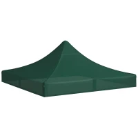 Outsunny Techo de Repuesto para Carpa Plegable de Tela Oxford 3x3 m con Techo Puntiagudo Impermeable y Anti-UV Verde Oscuro(m-10)
