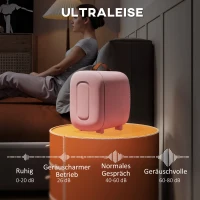 HOMCOM Mini Kühlschrank Kühlschrank Beauty Fridge, 4 L Fassungsvermögen, 20,3 x 26,3 x 28 cm, Rosa(m-8)