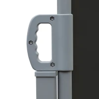 Outsunny Dublu store lateral Paravan opac retractabil dim. 6L x 1,80H m Poliester Anti-UV Gri și negru(m-4)