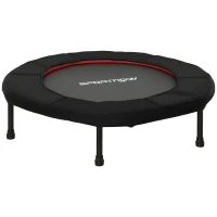 SPORTNOW Trampolim Fitness Ø102 cm Trampolim Fitness Dobrável com Estrutura de Aço Antiderrapante Ø102x22 cm Vermelho(m-10)