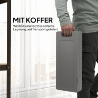 HOMCOM Zestaw hantli 6 sztuk z walizką, wagi 0,5 kg, 1 kg, 1,5 kg, regulowane do użytku w domu, na siłowni(m-6)