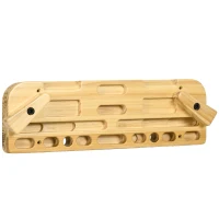 SPORTNOW Poutre de escaladă mare placă de agățat antrenament cu 19 caneluri cu șuruburi de montaj 57 x 18 cm natural(m-6)