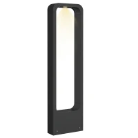 Outsunny Lampes d'extérieur, bornes lumineuse LED blanc chaud, abat-jour en acrylique, cadre en aluminium - noir(m-10)