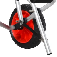 HOMCOM Cărucior de transport canoe, cărucior de kayak pliabil 75kg, cadru din aluminiu, roți de 25 cm, 68 x 44,5 x 40,5 cm, argintiu(m-3)