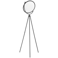 HOMCOM Stehlampe mit LED um 350 Grad verstellbar Stehleuchte Lampe Industrielle Standlampe ABS Schwarz 60 x 60 x 163 cm(m-1)