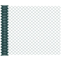 Outsunny Rete di Recinzione in Acciaio e PVC per Spazi Esterni, Rotolo da 25m e Altezza 1.7m, Verde(m-1)