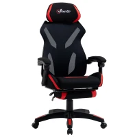 Vinsetto Fauteuil de bureau chaise de bureau ergonomique grand confort avec repose-pieds support lombaire hauteur réglable roulettes pivotantes 65 x 65 x 129 cm(m-11)