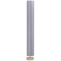 HOMCOM Lámpara de Pie Lámpara de Salón con Casquillo Máx. 40 W E27 Pantalla de Lino y Marco de Metal Ø15x120 cm Gris(m-9)