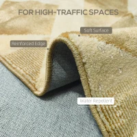 HOMCOM Covor Modern Hipoalergenic și Lavabil cu Efect 3D 230x160cm Galben(m-5)