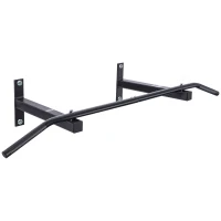 HOMCOM Barra per Trazione a Muro Professionale con Struttura in Acciaio, 113 x 41 x 20cm, Nero(m-1)