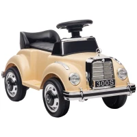 AIYAPLAY Porteur Enfants Voiture Licence Mercedes-Benz 300S 18-48 mois coffre rangement sous le siège beige(m-11)