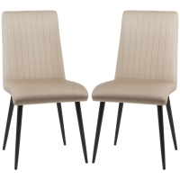 HOMCOM Sedie da Cucina Moderne Set 2pz con Design Salvaspazio