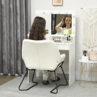 HOMCOM Poltrona Sala de Estar Moderna Poltrona de Leitura com Assento Largo e Acolchoado Estofada em Veludo Pés de Metal 70x67,5x87 cm Creme(m-7)