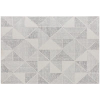 HOMCOM Modern Area Rug, Geometric Pattern Non-Slip Washable Rug, Soft Floor Carpet for Living Room, Bedroom, Dining Room, Home Office, 230 x 160 cm, Grey