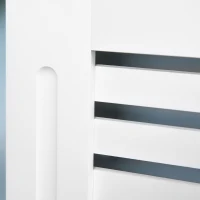 HOMCOM Copritermosifoni a Doghe con Ripiano Portaoggetti, in Legno, 172x19x81 cm, Bianco(m-9)