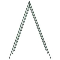 Outsunny Garden Cucumber Trellis for Climbing Plants, A-Frame Trellis Plant Support with Climbing Net, DIY Adjustable Cucumber Support Frame for Raised Bed, Vegetables, Flowers, Fruit, Green(m-7)