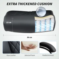 HOMCOM Executive Office Chair with Spring Padding - Black(m-5)