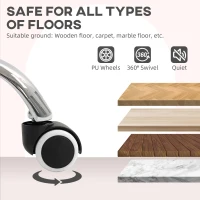 HOMCOM Velvet-Feel Tub Office Chair, with Seat Cushion - Dark Pink(m-7)