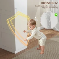 HOMCOM Kleiderschrank Mehrzweckschrank mit Kleiderstange, Regal, Soft-Close-Tür 40 x 52 x 180 cm Weiß(m-6)