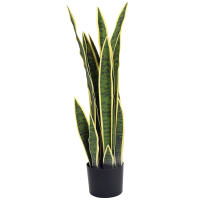 Outsunny Sanseveria Artificiale Ф15cm x 77cm Verde e Giallo