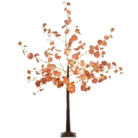HOMCOM Lámpara de Árbol 150 cm con 245 Luces LED y Base Decoración Navidad para Interiores y Exterior Naranja