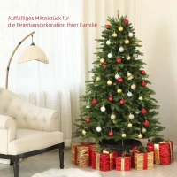 HOMCOM Weihnachtsbaum, Alpentanne, naturgetreu, breit & üppig, 180 x Φ105 cm, Grün(m-4)