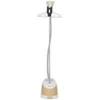 HOMCOM Ferro da Stiro Verticale a Vapore 1800W con Serbatoio 1.8L, Altezza Regolabile e Accessori, Oro(m-1)