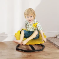 AIYAPLAY Sedia girevole sensoriale per bambini, sedile girevole per l'allenamento dell'equilibrio e della coordinazione, giallo(m-2)