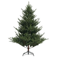 HOMCOM Künstliche norwegische Fichte, Weihnachtsbaum mit 1046 Spitzen, Metallsockel, Grün(m-10)