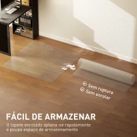 HOMCOM Tapete Protetor para Chão 120x120 cm Tapete para Cadeira de Escritório Protetor de Chão Transparente(m-5)