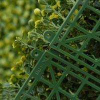 Outsunny 12PCS Artificial Boxwood Wall Panels 50cm x 50cm Grass Privacy Fence Screen Faux Hedge Greenery Backdrop Encrypted Milan Grass for Home Garden Backyard Balcony(m-10)