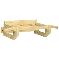 HOMCOM Barra de Dominadas de Pared de Madera Multifuncional para Entrenamiento de Fuerza 100x44x25 cm Madera Natural(m-1)