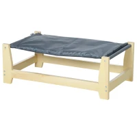 PawHut Cama Elevada para Perros Cama para Mascotas Medianas y Pequeñas con Cojín Carga 8 kg 70x40x25 cm Gris(m-1)