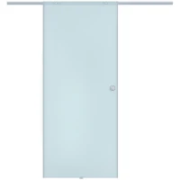 HOMCOM Porte Scorrevoli in Vetro Satinato da Interni con Binario B3 in Alluminio per Bagno Cucina Studio 205x90x0,8cm(m-1)