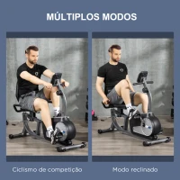 Vélo d'appartement semi-allongé vélo couché - Aosom.fr x FFHandball - écran LCD siège réglable 8 niveaux de résistance(m-8)