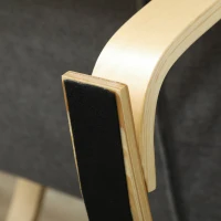 HOMCOM Schaukelstuhl mit Massage-Funktion, Lendenheizung, 3 Modi, Stoffbezug, Grau(m-9)