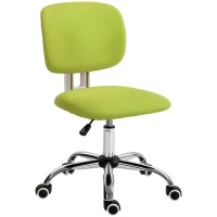Vinsetto Silla de Escritorio Giratoria Tapizado de Tela con Altura Ajustable Estilo Moderno Carga 120 kg 48x53x80-90cm Verde Lima(m-9)