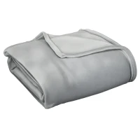 HOMCOM Patura din Flanel 330 GSM Reversibila pentru Utilizare in interior si la Exterior, 203x152x0.5 cm, Gri deschis(m-1)