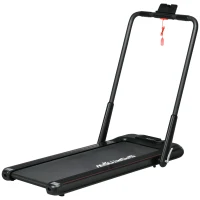 SPORTNOW 2 en 1 Cinta de Correr Plegable Cinta de Andar Velocidad 12 km/h Superficie de Carrera 36x105 cm 135x65x106 cm Negro(m-1)
