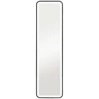 HOMCOM Oglindă de Perete cu Iluminare LED Reglabilă, Control la Atingere și Funcție de Memorie, 40x3x120 cm, Negru(m-11)